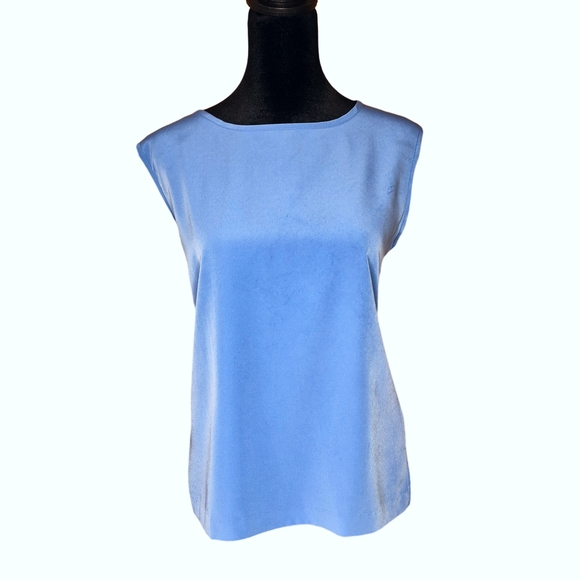 Bedford Fair Blue 2-Piece Blouse & Tank Set | Vintage Style | Size Medium Set - Picture 2 of 7